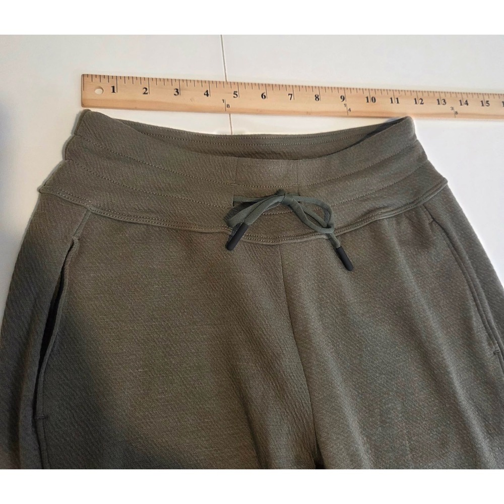 PrAna Sunrise Jogger Pants Rye Green Womens XS Textured Knit Drawstring 1963871 - Picture 10 of 11